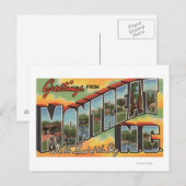 Carte Postale Montraite, Caroline du Nord - Grandes Lettres Scèn (Devant / Derrière)