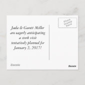 Carte Postale Montre de cigogne (Dos)