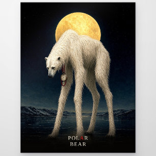 Carte Postale Montre de poche ours polaire gothique Surréaliste