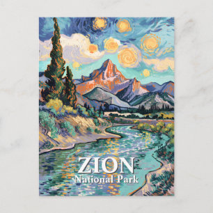 Carte Postale Montre de Zion Watchman Virgin River Sunset person