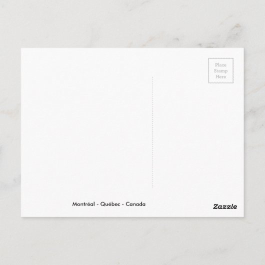 Carte Postale Montréal (Dos)