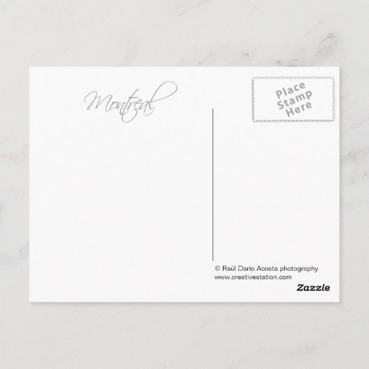 Carte postale Montréal (Dos)