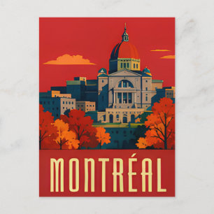 Carte Postale ️ MONTRÉAL — Architecture Historique en Automne Ré