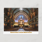 Carte Postale Montréal Canada Cathédrale Notre-Dame à l'intérieu (Devant)