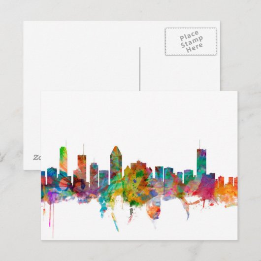 Carte Postale Montréal Canada Skyline (Devant / Derrière)