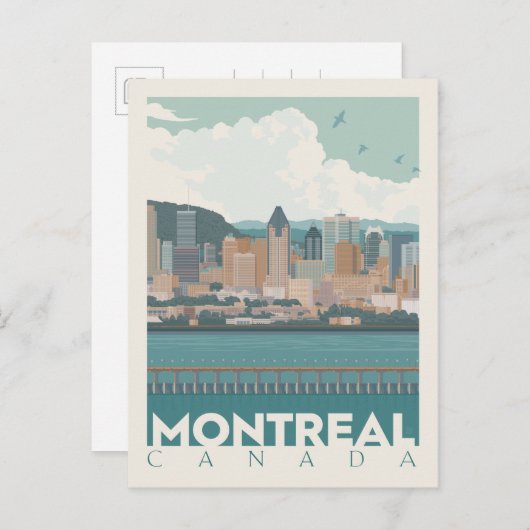 Carte Postale Montréal, Canada | Skyline (Devant / Derrière)