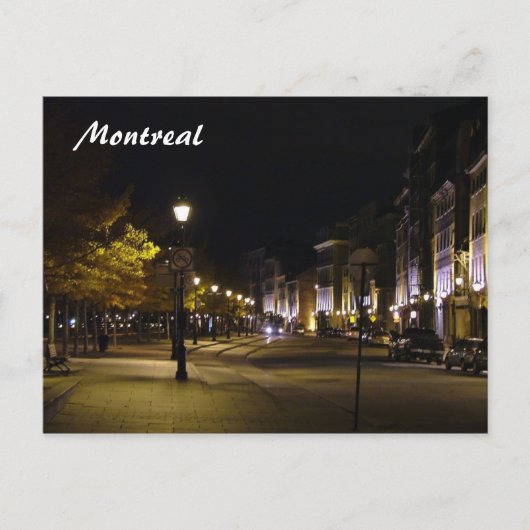 Carte Postale Montréal par nuit (Devant)