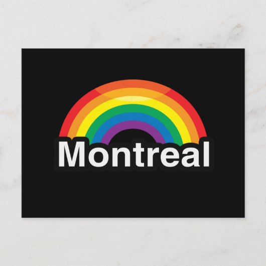 CARTE POSTALE MONTRÉAL PRIDE LGBT RAINBOW (Devant)