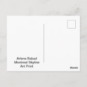 Carte Postale Montreal Skyline, (Dos)