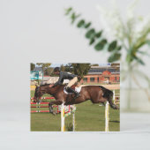 Carte Postale Montrer saut cheval et cavalier 2 (Debout devant)