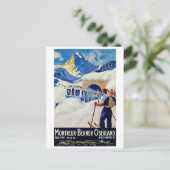 Carte Postale Montreux, chemin de fer Berner Oberland, Suisse (Debout devant)