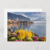 Carte Postale Montreux, Suisse, Beau Lac Léman Vue (Devant / Derrière)