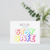 Carte Postale Montrez Votre Attention, Couleur Arc-en-ciel Reste (Debout devant)