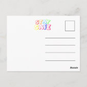 Carte Postale Montrez Votre Attention, Couleur Arc-en-ciel Reste (Dos)