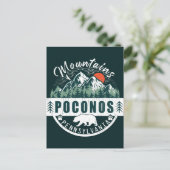Carte Postale Monts Poconos Retro Pennsylvania (Debout devant)
