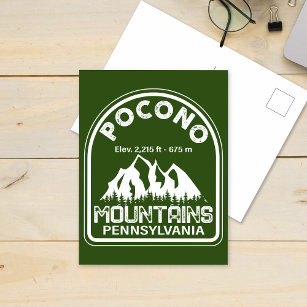 Carte Postale Monts Poconos Retro Pennsylvania