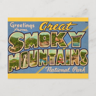 Carte Postale Monts Retro Great Smoky