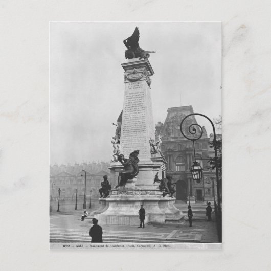Carte Postale Monument à Leon Gambetta (Devant)