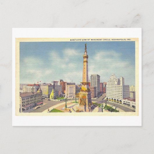 Carte Postale Monument Circle and War Memorial à Indianapolis (Devant)