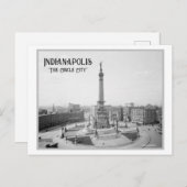 Carte Postale Monument Circle, Indianapolis (Devant / Derrière)