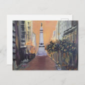 Carte Postale Monument Circle - Indianapolis, Indiana (Devant / Derrière)