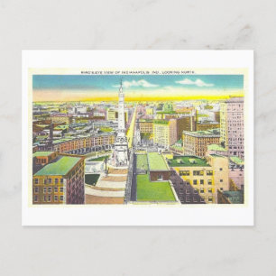 Carte Postale Monument Circle, Indianapolis, Indiana Vintage