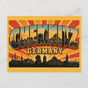 Carte Postale Monument de Chemnitz en Allemagne
