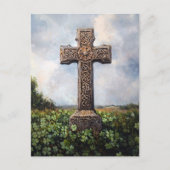 Carte Postale Monument de croix ornée Trèfles de trèfle (Devant)