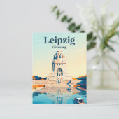 Carte Postale Monument de la bataille des Nations, Leipzig (Debout devant)