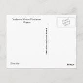 Carte Postale Monument de la Victoire de Yorktown (Dos)