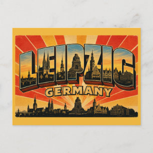 Carte Postale Monument de Leipzig en Allemagne