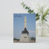 Carte Postale monument de manila rizal (Debout devant)