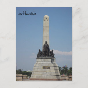 Carte Postale monument de manila rizal