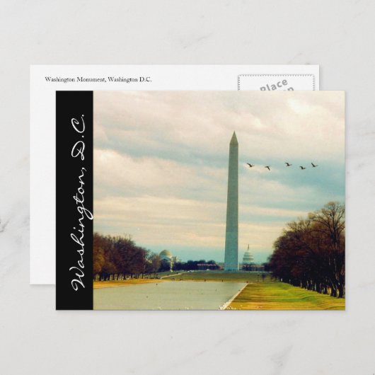Carte Postale monument de washington (Devant / Derrière)