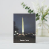Carte Postale Monument de Washington à la nuit 001 (Debout devant)