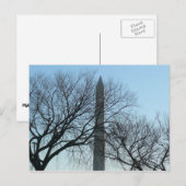 Carte Postale Monument de Washington dans le paysage d'hiver I (Devant / Derrière)