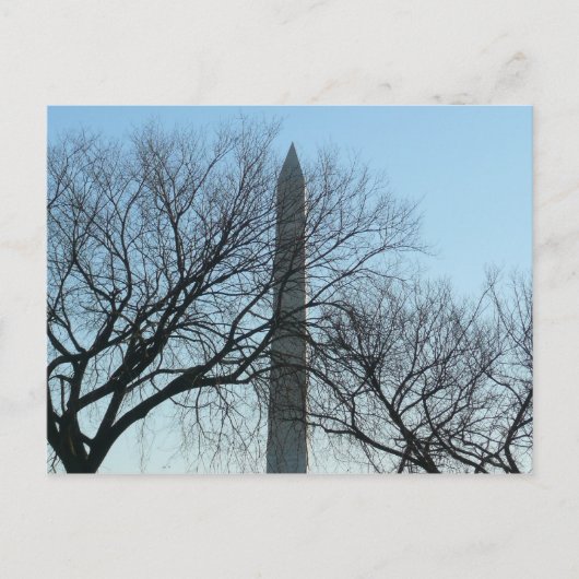 Carte Postale Monument de Washington dans le paysage d'hiver I (Devant)