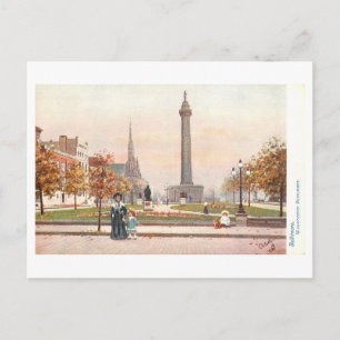 Carte Postale Monument de Washington vintage, Baltimore, Marylan