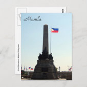 Carte Postale monument du drapeau rizal (Devant / Derrière)
