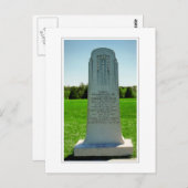 Carte Postale Monument du général Barnard Bee (Devant / Derrière)