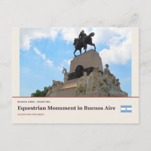 Carte Postale Monument équestre à Buenos Aires