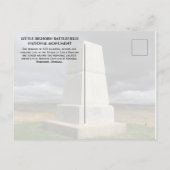 Carte Postale Monument funéraire de Little Bighorn (Dos)