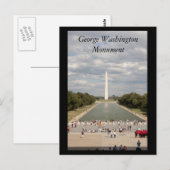 Carte Postale Monument George Washington (Devant / Derrière)