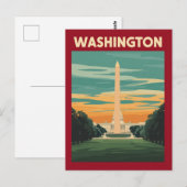 Carte Postale Monument historique de Washington DC (Devant / Derrière)