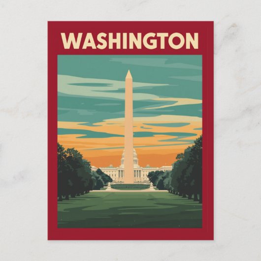 Carte Postale Monument historique de Washington DC (Devant)