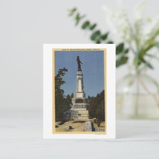 Carte Postale Monument James W. Marshall vue # 2 (Debout devant)