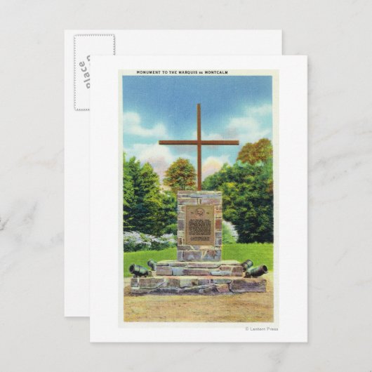 Carte Postale Monument Marquis de Montcalm (Devant / Derrière)