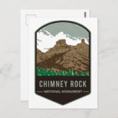 Carte Postale Monument national de Chimney Rock (Devant / Derrière)