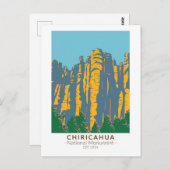 Carte Postale Monument national de Chiricahua cheminées des fées (Devant / Derrière)