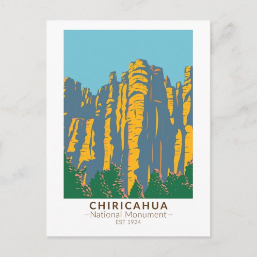 Carte Postale Monument national de Chiricahua cheminées des fées (Devant)